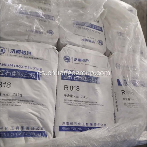 Dióxido de titanio RUTILE TIO2 Yuxing R818